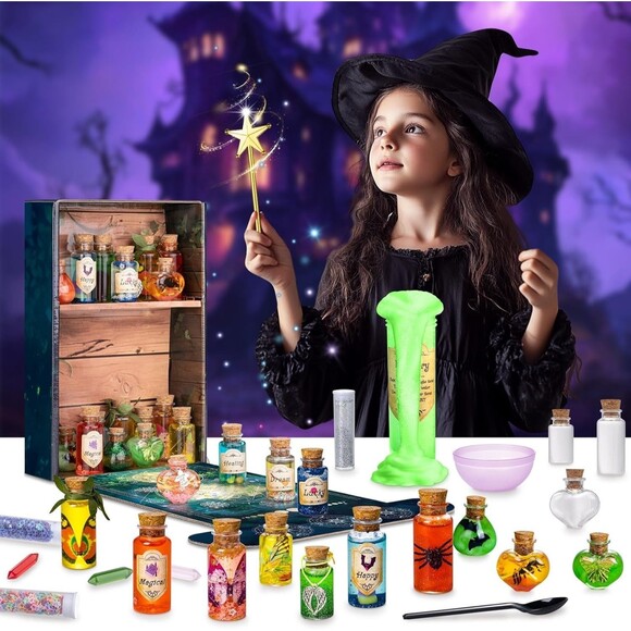 Magical Potions Kit 20 Witch Formula Mix Bottles DIY Arts and Craft Fairy Magic - Picture 7 of 11